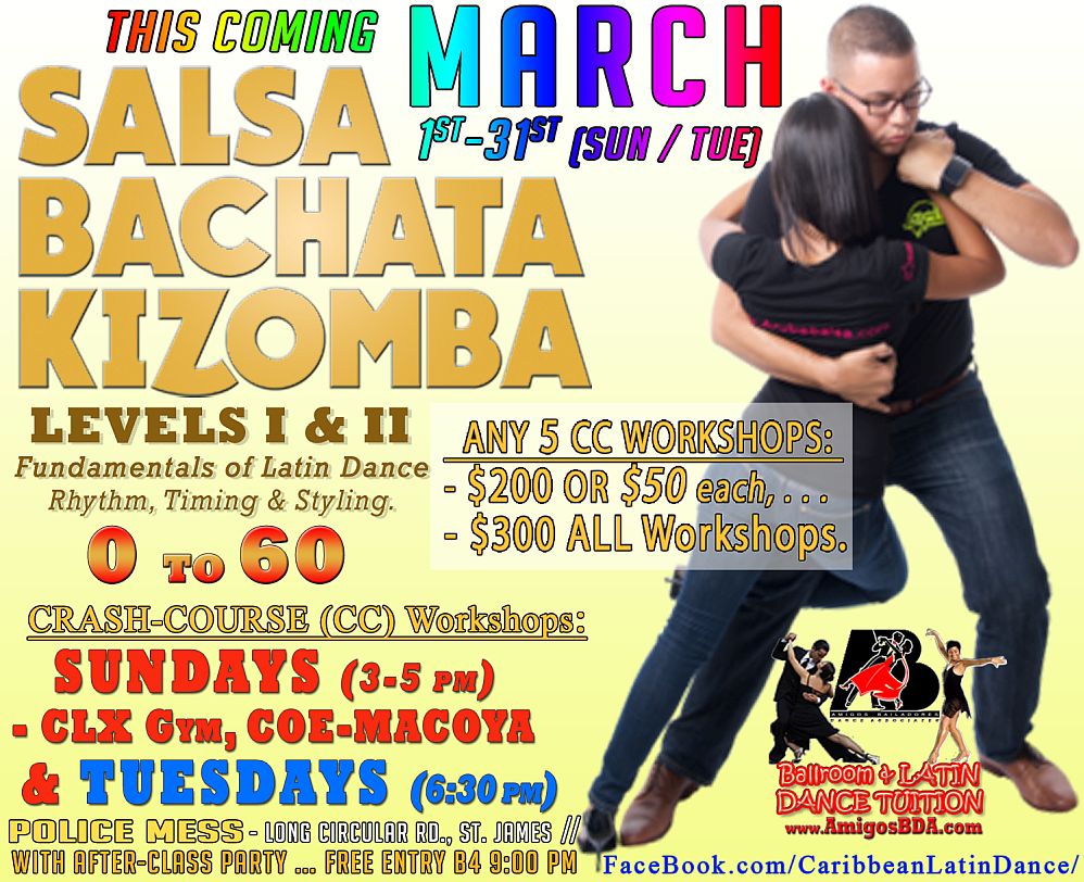 Salsa, Kizomba & Bachata Crash-Course (CC) Dance Workshops - www.AmigosBDA.com
